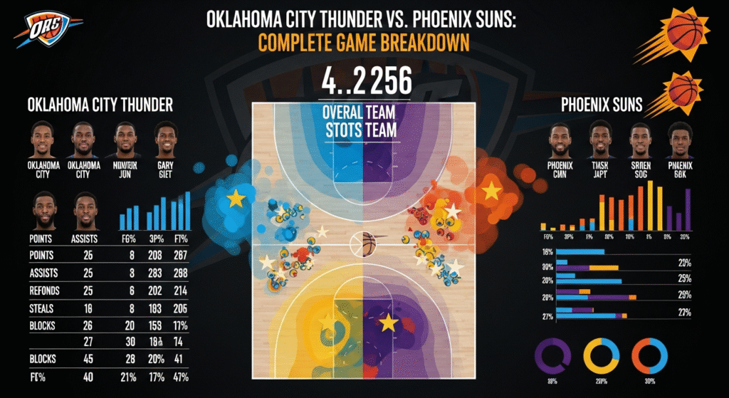 Oklahoma City Thunder vs Phoenix Suns match player stats